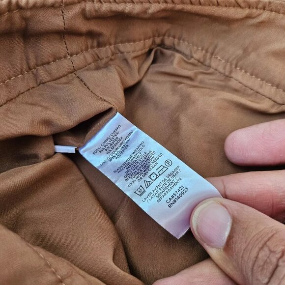 Loft Women Skirt Brown Faux Suede Type Fabric Knee Length Flippy Skirt Size 10 - Picture 10 of 10